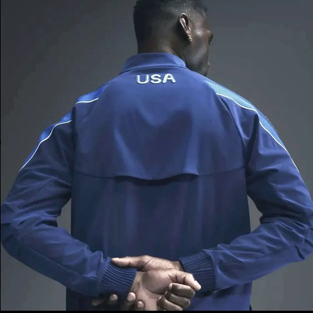 Nike Dri-FIT ADV Team USA Men’s Size S Blue Olympics 2024 Podium Zip-Up Jacket